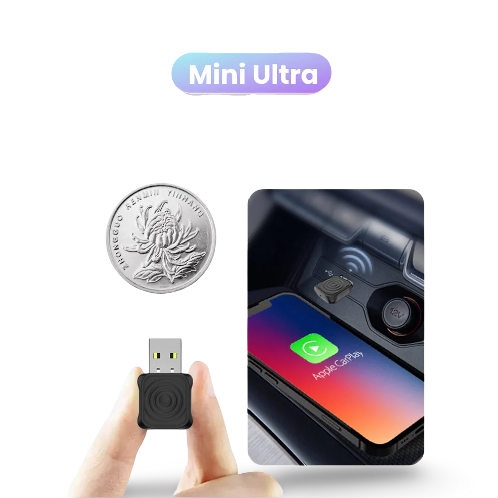 VMC CarlinKit Mini Ultra - Wireless Adapter Apple CarPlay/Android Auto USB Dongle for Car Upgrade WiFi Bluetooth Auto Connect