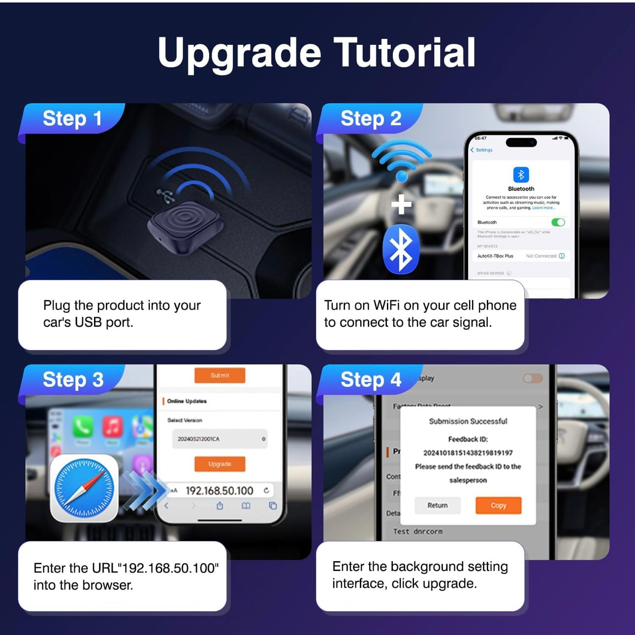 VMC CarlinKit Mini Ultra - Wireless Adapter Apple CarPlay/Android Auto USB Dongle for Car Upgrade WiFi Bluetooth Auto Connect