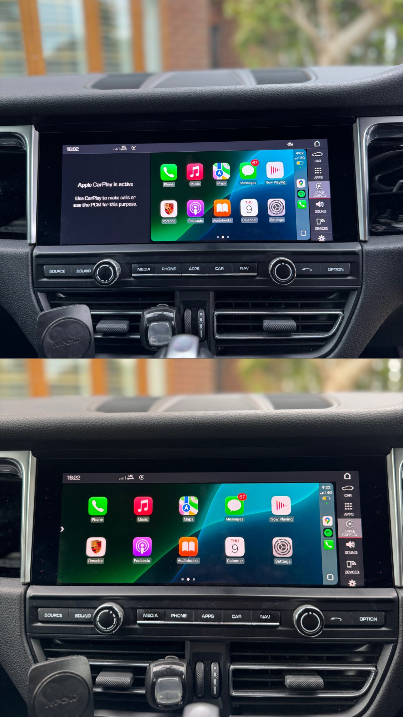 Porsche Half-Screen to Full-Screen Apple CarPlay Upgrade